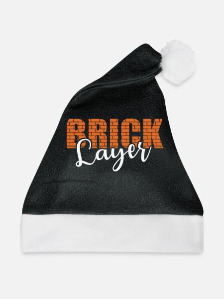 Brick Layer Handwerker Beruf - Weihnachtsmütze - Schwarz/Weiß - Vorne