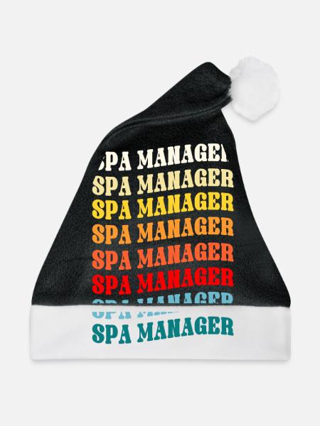 Spa Manager - Weihnachtsmütze - Schwarz/Weiß - Vorne