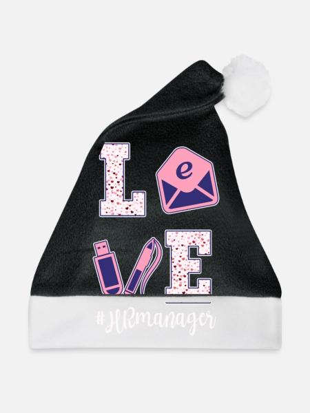 Liebe HR Manager Valentinstag - Weihnachtsmütze - Schwarz/Weiß