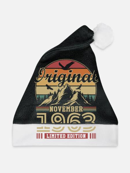 Original November 1963 Jahrgang Jubiläum 1963 - Weihnachtsmütze - Schwarz/Weiß
