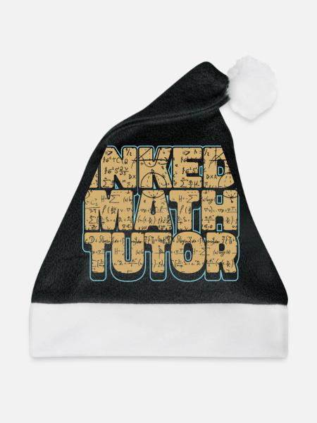 Mathelehrer Mathe Lehrer Eingefärbt - Weihnachtsmütze - Schwarz/Weiß - Vorne