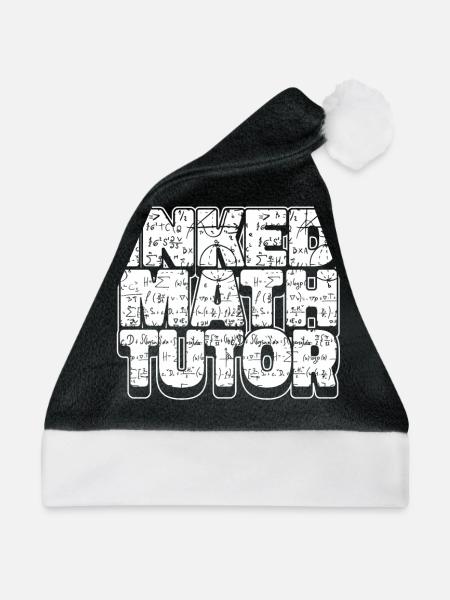 Mathelehrer Mathe Lehrer Eingefärbt - Weihnachtsmütze - Schwarz/Weiß - Vorne