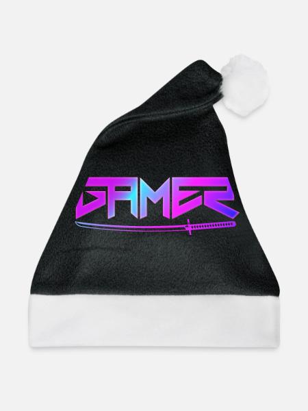 Gamer mit Schwert - Weihnachtsmütze - Schwarz/Weiß