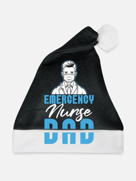 Krankenschwester Vater Notfall Krankenschwester - Weihnachtsmütze - Schwarz/Weiß