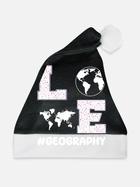 Liebe Geografie - Weihnachtsmütze - Schwarz/Weiß - Vorne