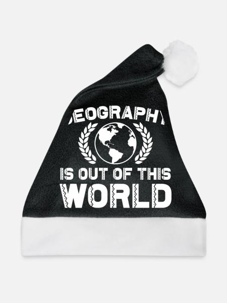 Geografie Ist Nicht Von Dieser Welt - Weihnachtsmütze - Schwarz/Weiß - Vorne