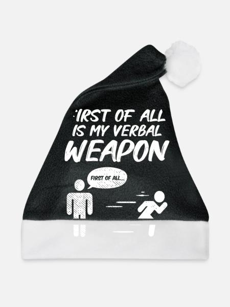 Debattierrede Debattierer Rederedner Geschenkidee - Weihnachtsmütze - Schwarz/Weiß