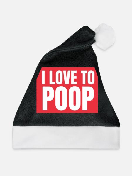 I Poop A Lot - Weihnachtsmütze - Schwarz/Weiß
