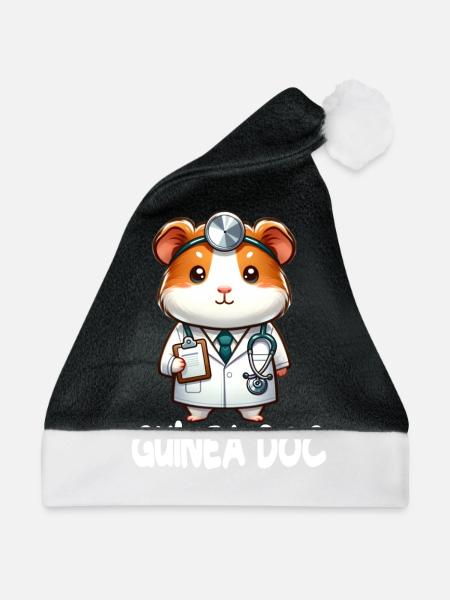 Doktor Meerschweinchen - Weihnachtsmütze - Schwarz/Weiß
