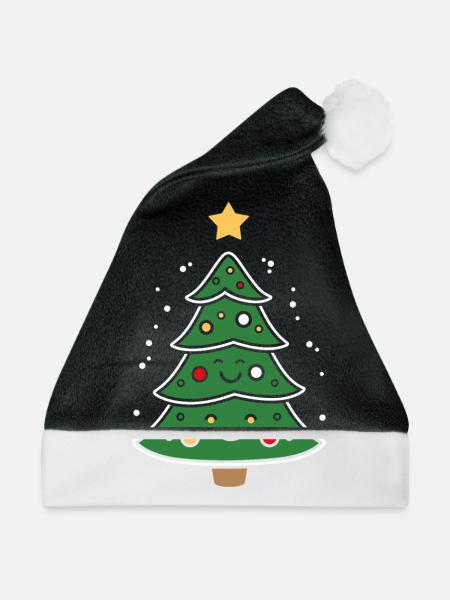 Kleiner Weihnachtsbaum - Weihnachtsmütze - Schwarz/Weiß
