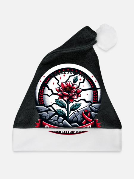 Schlaganfall-überlebende Schlaganfall-bewusstsein - Weihnachtsmütze - Schwarz/Weiß