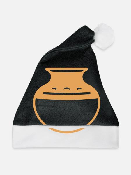Töpferei - Weihnachtsmütze - Schwarz/Weiß - Vorne