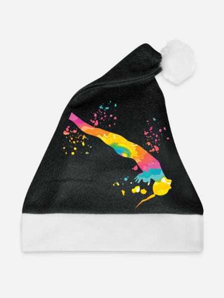 Turmspringen Synchronspringen Kunstspringen - Weihnachtsmütze - Schwarz/Weiß