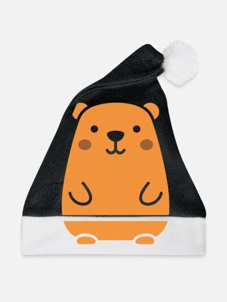 Capybara - Weihnachtsmütze - Schwarz/Weiß