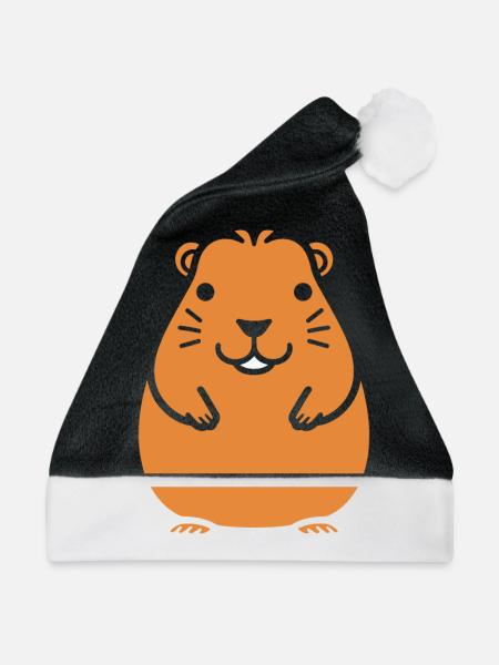 Capybara - Weihnachtsmütze - Schwarz/Weiß