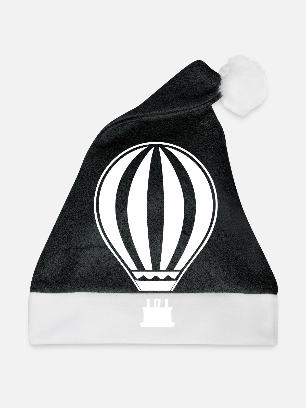 Luftballon - Weihnachtsmütze - Schwarz/Weiß - Vorne
