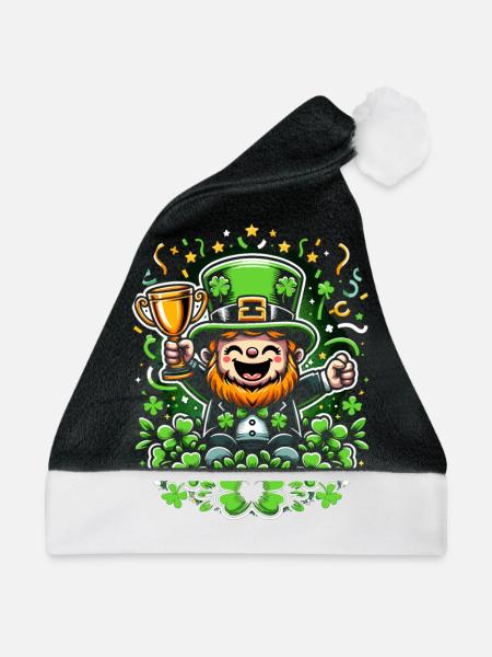 Irish Dancing Ireland Outfit Irish Music - Weihnachtsmütze - Schwarz/Weiß - Vorne