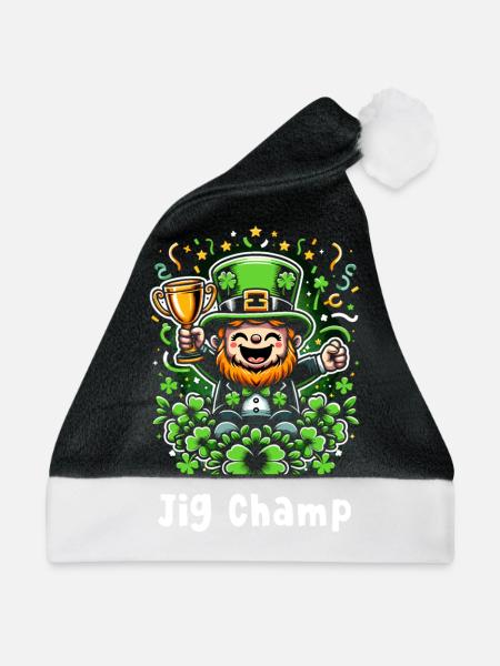 Irish Dancing Ireland Outfit Irish Music - Weihnachtsmütze - Schwarz/Weiß - Vorne