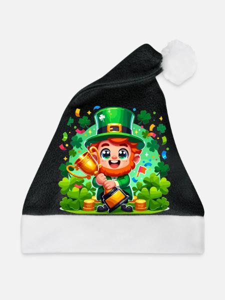 Irish Dancing Ireland Outfit Irish Music - Weihnachtsmütze - Schwarz/Weiß - Vorne
