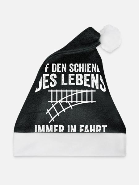 Modelleisenbahn Modellzug Zug Eisenbahner Eisenbah - Weihnachtsmütze - Schwarz/Weiß - Vorne