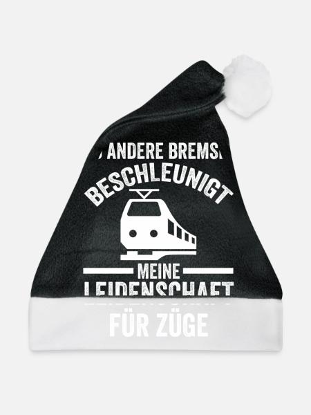 Modelleisenbahn Modellzug Zug Eisenbahner Eisenbah - Weihnachtsmütze - Schwarz/Weiß - Vorne