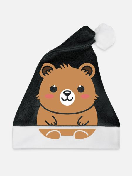 Quokka - Weihnachtsmütze - Schwarz/Weiß