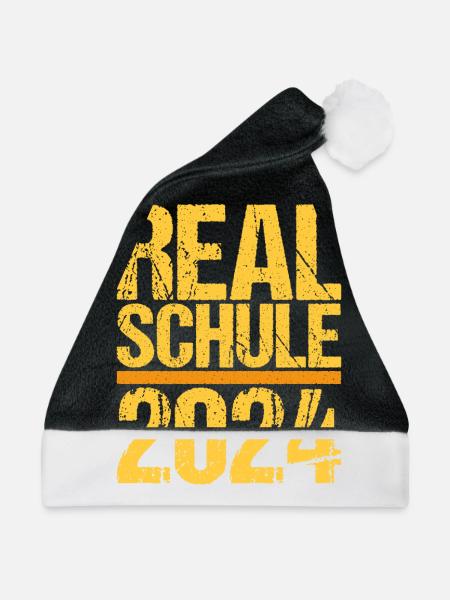 Realschule Junge Mädchen Realschule 2024 - Weihnachtsmütze - Schwarz/Weiß