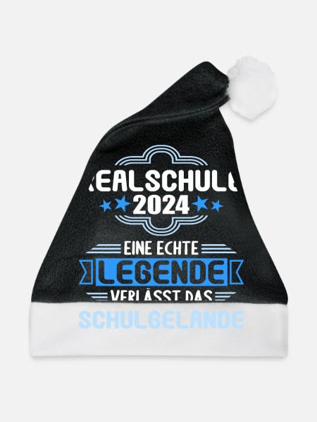 Realschule Junge Mädchen Realschule 2024 - Weihnachtsmütze - Schwarz/Weiß
