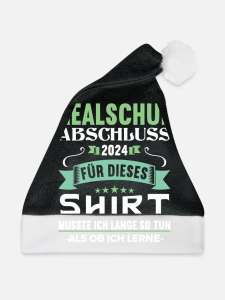 Realschule Junge Mädchen Realschule 2024 - Weihnachtsmütze - Schwarz/Weiß