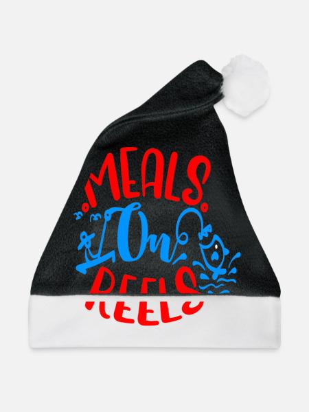 Mahlzeiten auf Rollen - Weihnachtsmütze - Schwarz/Weiß