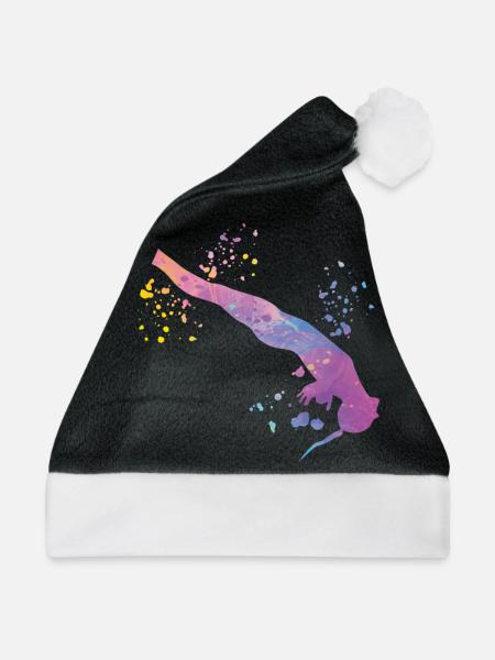 Synchronisierter Wassertaucher High Diver - Weihnachtsmütze - Schwarz/Weiß