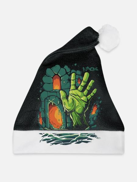 Die Verlies Zombie Hand - Weihnachtsmütze - Schwarz/Weiß