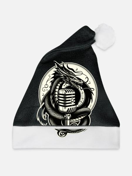 Geschenk Für Buchliebhaber Mit - Weihnachtsmütze - Schwarz/Weiß - Vorne