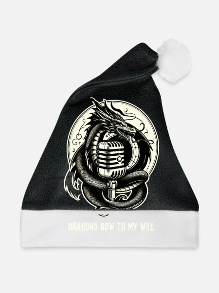 Geschenk Für Buchliebhaber Mit - Weihnachtsmütze - Schwarz/Weiß - Vorne