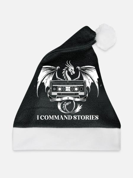 Geschenk Für Buchliebhaber Mit - Weihnachtsmütze - Schwarz/Weiß - Vorne