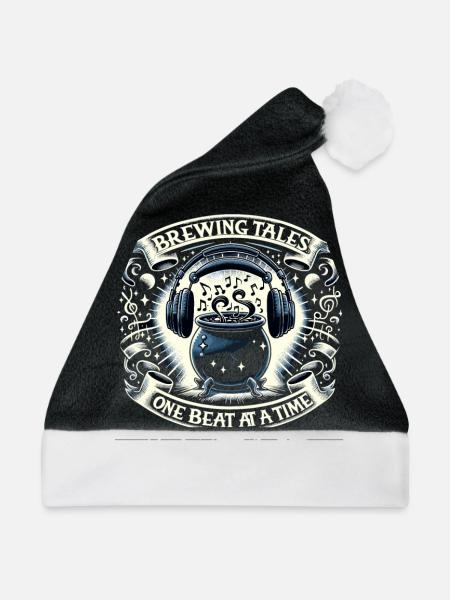 Geschenk Für Buchliebhaber Mit - Weihnachtsmütze - Schwarz/Weiß - Vorne