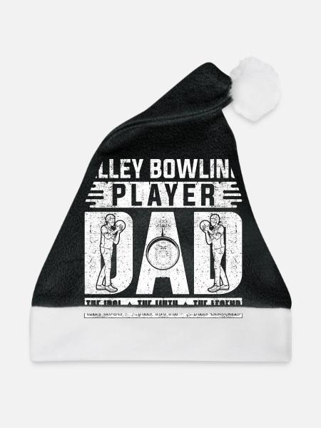 Alley Bowling Player Dad The Idol Bowling Player - Weihnachtsmütze - Schwarz/Weiß - Vorne