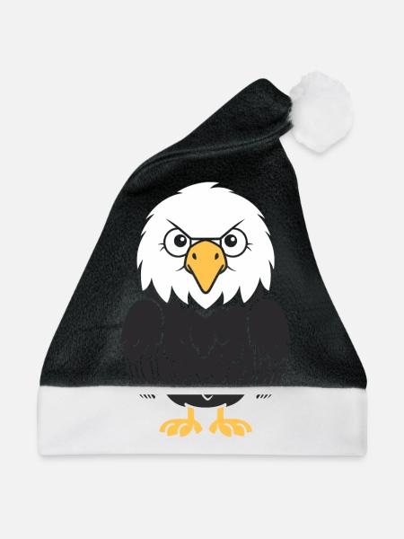 Adler-Vogel - Weihnachtsmütze - Schwarz/Weiß