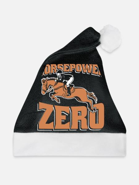 Pferd Reitsport - Weihnachtsmütze - Schwarz/Weiß
