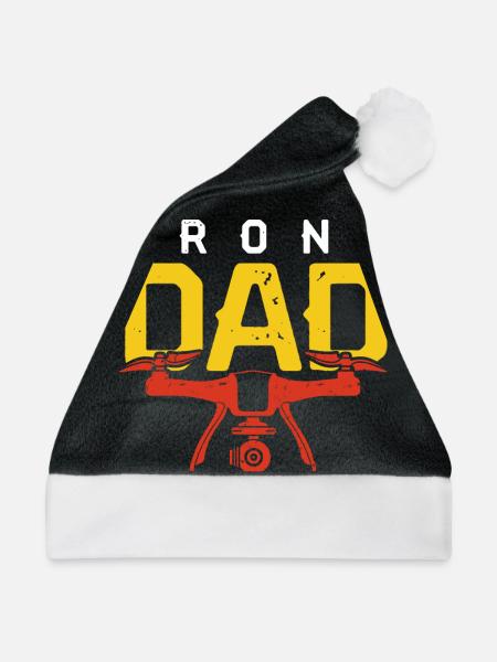 Drone Dad - Weihnachtsmütze - Schwarz/Weiß