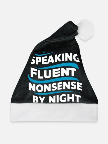 Sprechen Im Schlaf, Somniloquy, Sprechen Im - Weihnachtsmütze - Schwarz/Weiß - Vorne