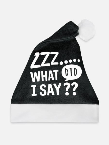 Sprechen Im Schlaf, Somniloquy, Sprechen Im - Weihnachtsmütze - Schwarz/Weiß - Vorne