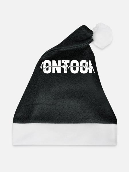 Pontonboot Ekg Heartbeat - Weihnachtsmütze - Schwarz/Weiß