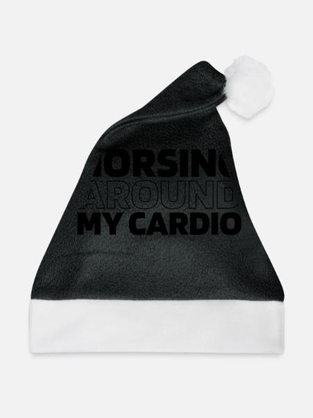 Pferd Reitsport Ekg - Weihnachtsmütze - Schwarz/Weiß