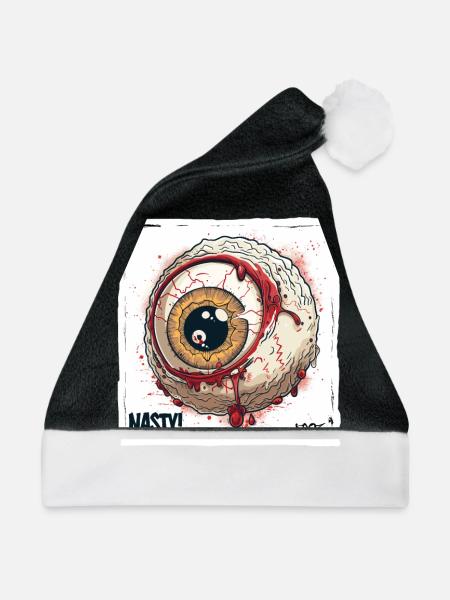 Ein gemeines ekliges Auge - Weihnachtsmütze - Schwarz/Weiß - Vorne