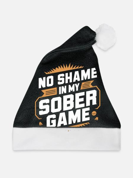 Genesung Nach Alkoholabhängigkeit Nüchternheit Aa - Weihnachtsmütze - Schwarz/Weiß - Vorne