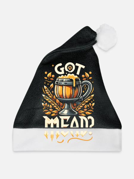Renaissance-jahrmarkt-outfit Mittelalterlicher - Weihnachtsmütze - Schwarz/Weiß - Vorne