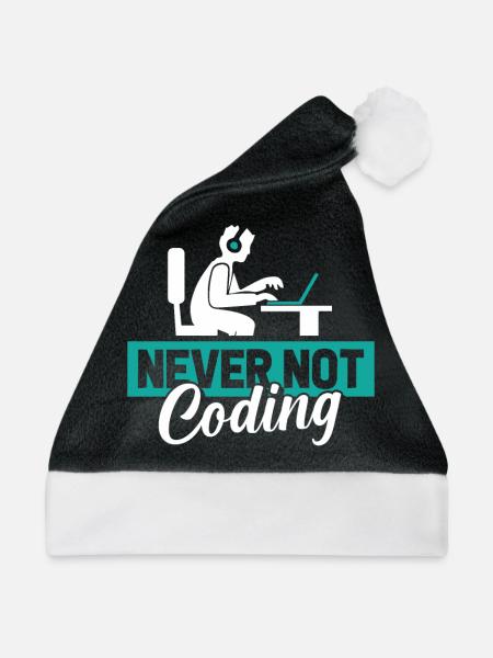 Entwickler Coder Programmierer - Weihnachtsmütze - Schwarz/Weiß