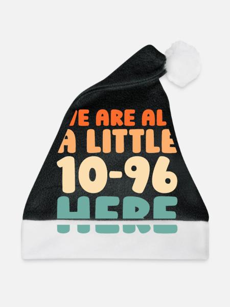 Notruf Leitstelle Einsatzzentrale - Weihnachtsmütze - Schwarz/Weiß - Vorne