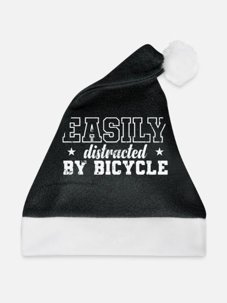 Easily distracted by Bicycle - Weihnachtsmütze - Schwarz/Weiß